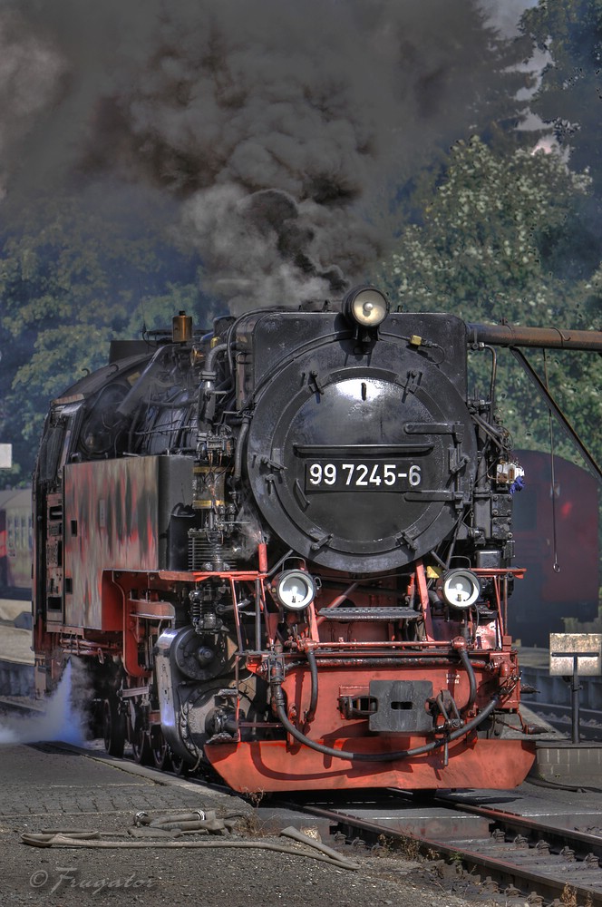 Harzer Schmalspur Bahn (HSB) im Bahnhof "Drei Annen Hohne" 2...