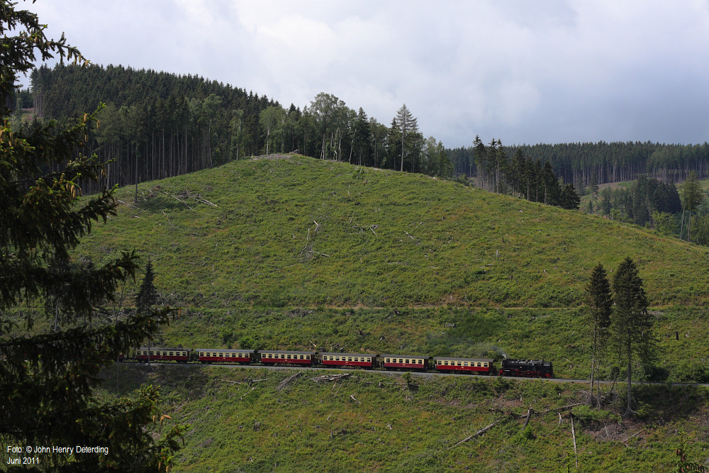 Harzquerbahn . Am Thumkuhlenkopf