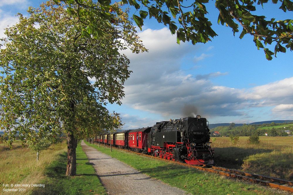 Harzquerbahn . Kastanienzeit