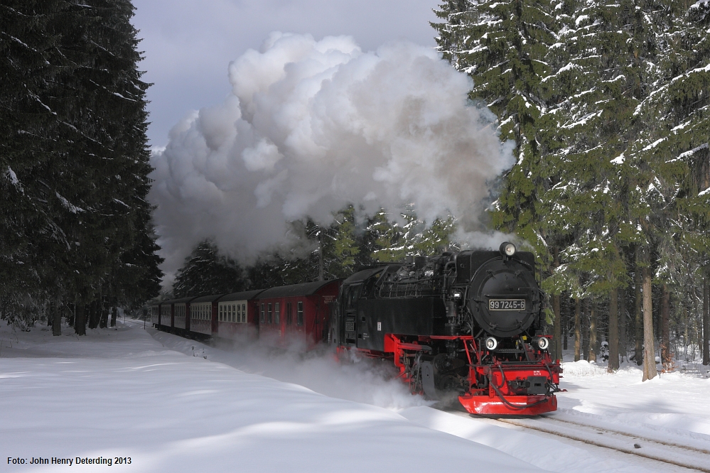 Harzquerbahn . Winterdampf