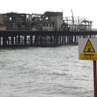 Hastings pier after the fire..........