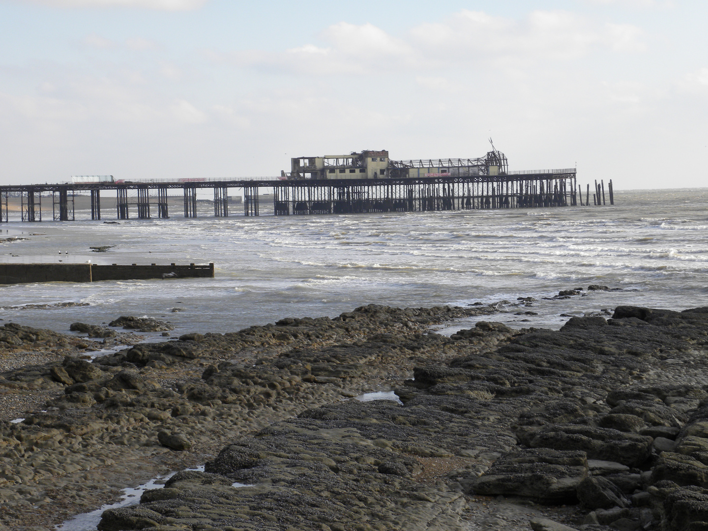 Hastings pier after the fire.....................................