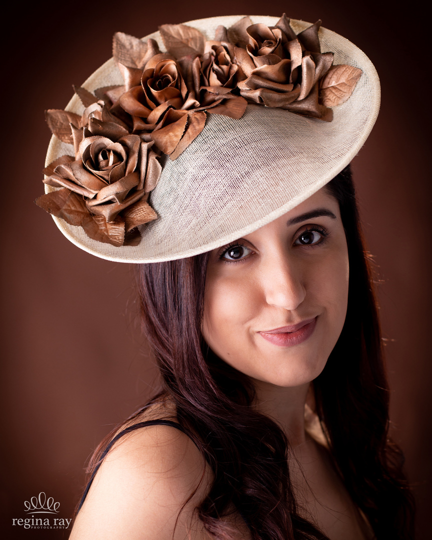 Hat with roses