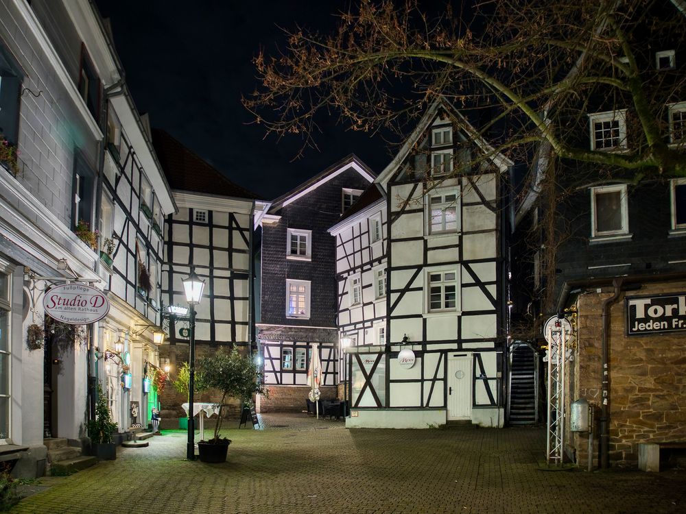 Hattingen Altstadt bei Nacht