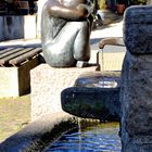 Hattingen, Herbst 2014, Altstadt, nachdenkliche Kunst am Untermarkt