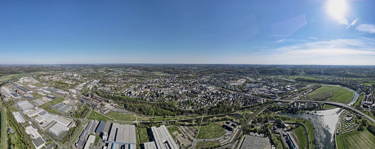 Hattingen vom Hattinger Norden aus gesehen.