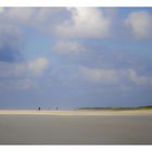 Hauch von Wind und Wärme am Strand von Römö, Dänemark.