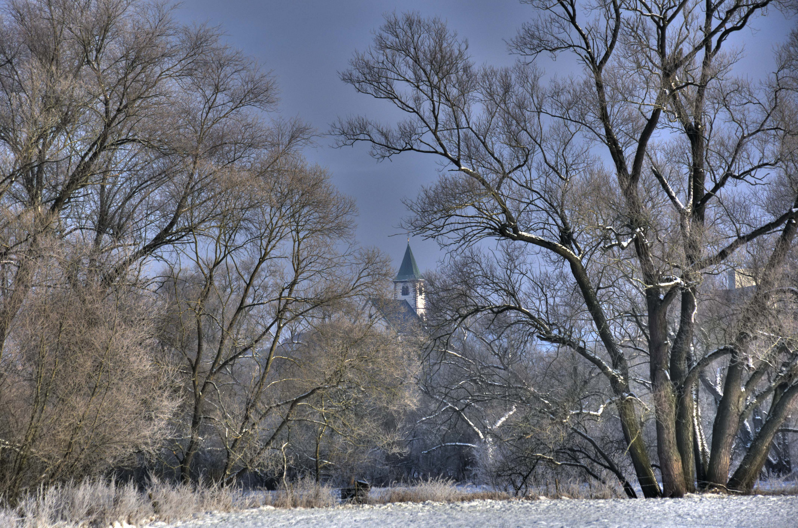 Haunewiesen mit Stadtpfarrkirche