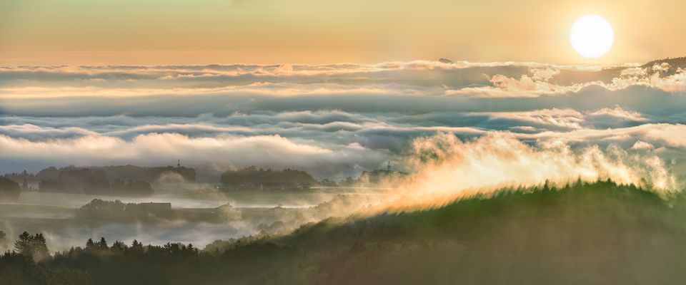 Haunsberg, Kaiserbuche Sonnenaufgang