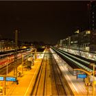 Hauptbahnhof Freiburg im Breisgau bei Nacht ...