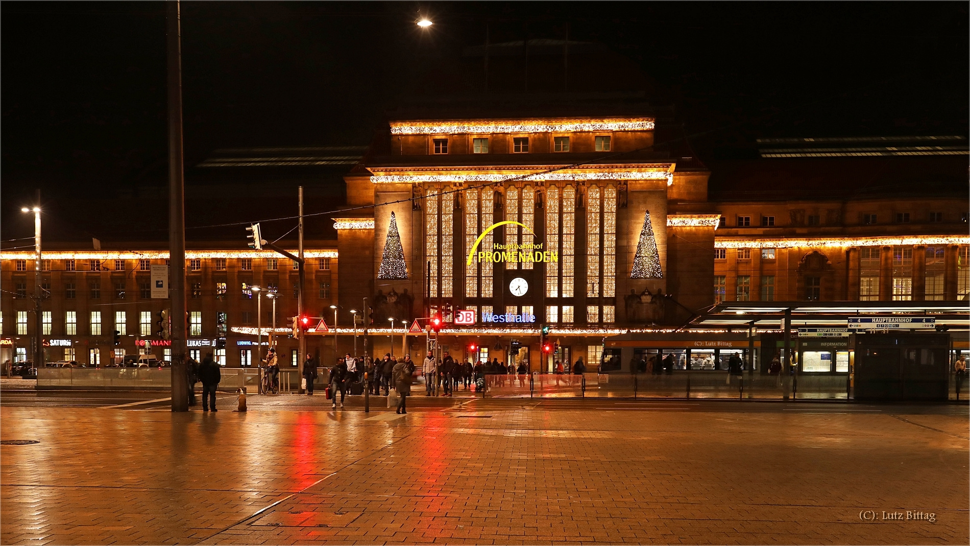 Hauptbahnhof Leipzig Foto & Bild weihnachten, world, nacht Bilder auf