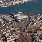 Hauptbahnhof Luzern von oben