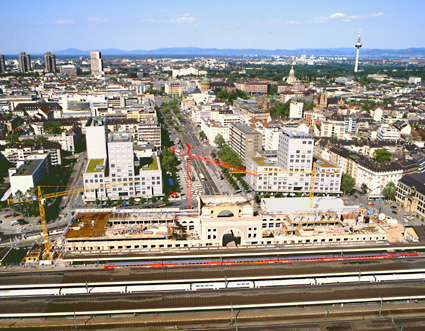 hauptbahnhof mannheim umbau,luftbild