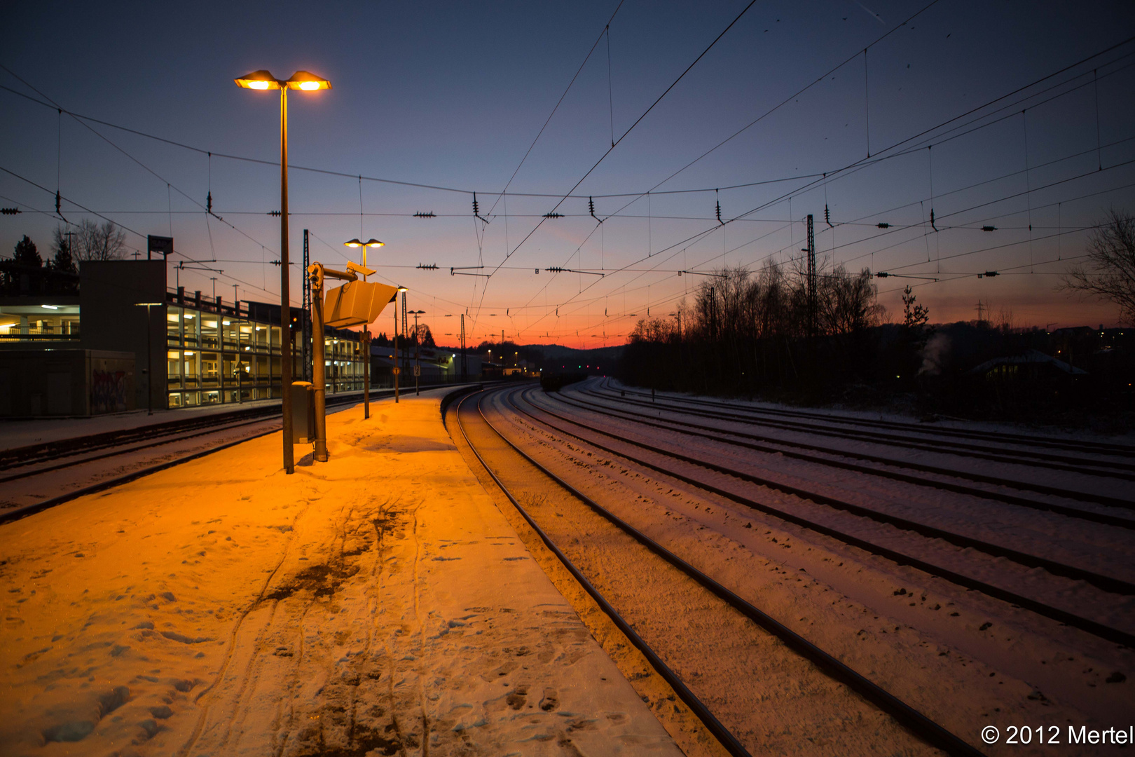 Hauptbahnhof St. Ingbert - Abendstimmung