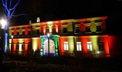 Haupteingang des Palmenhauses Ffm - Winterlichter