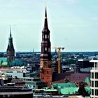 Hauptkirche ,, St. Katharinen '' und das ,, Hamburger Rathaus ''