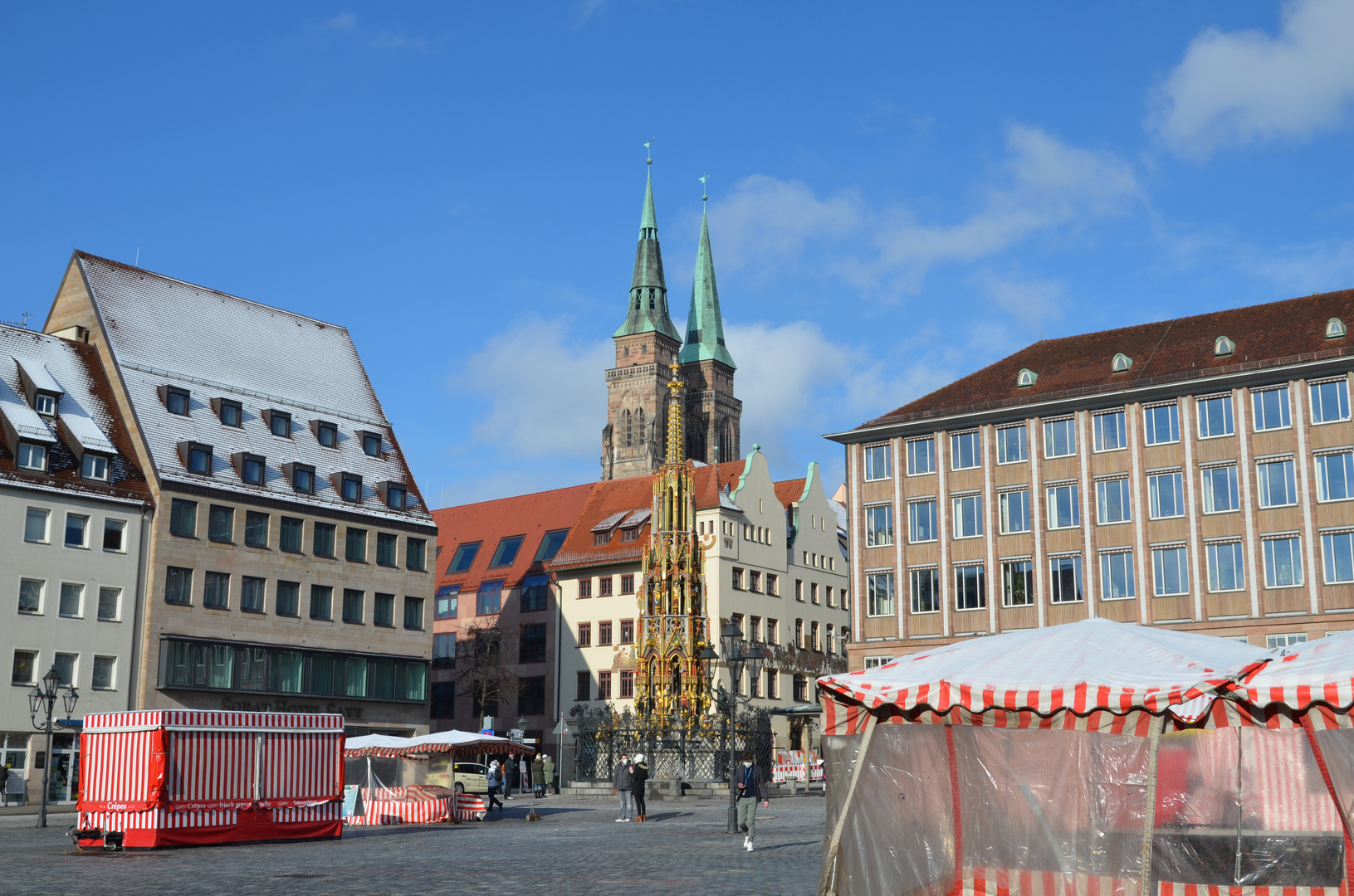 Hauptmarkt Nürnberg mit Sicht zum schönen Brunnen