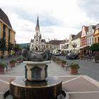 Hauptplatz in Köszeg (GÜNS) mit Julia Kirche