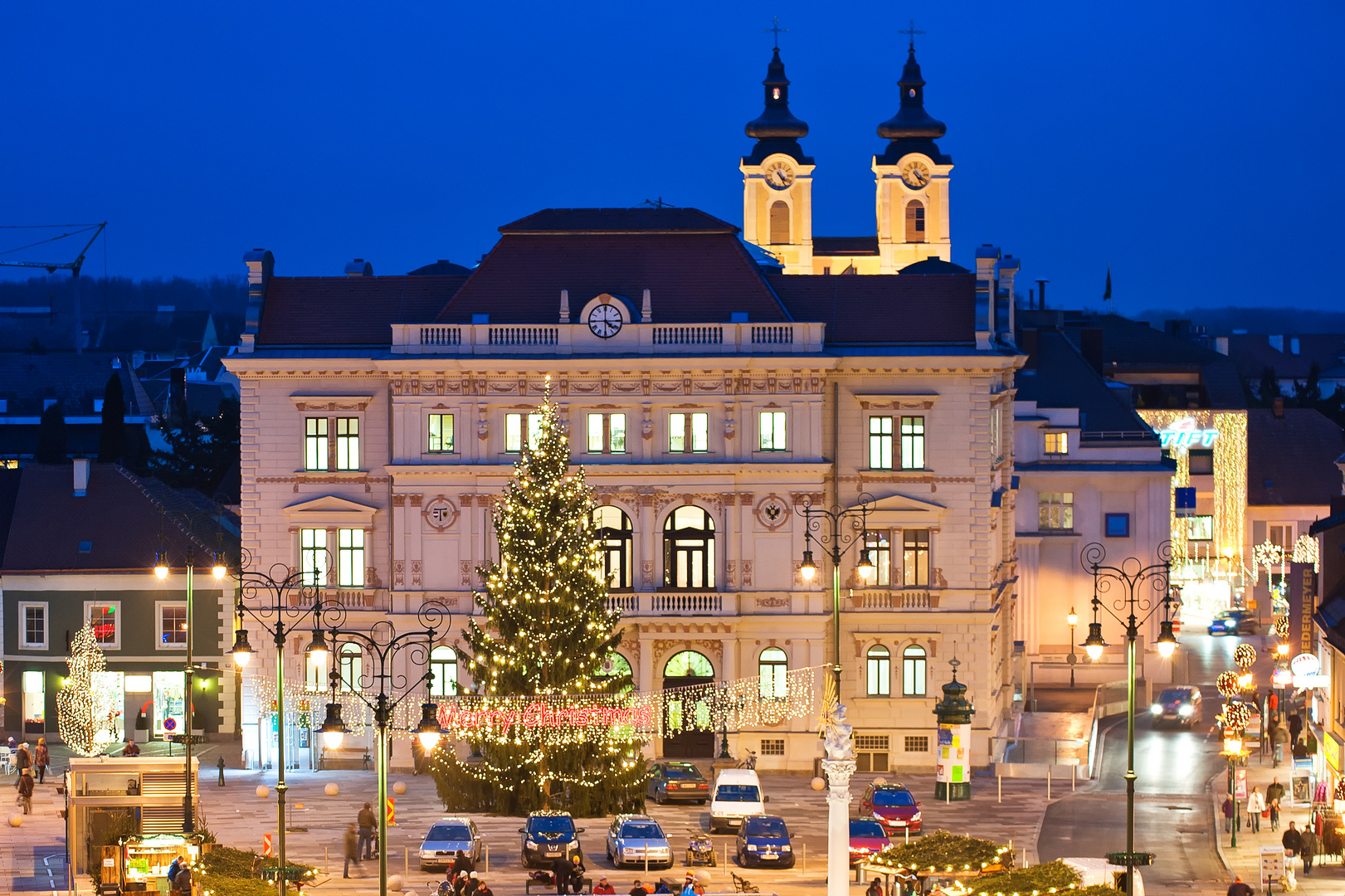 Hauptplatz Tulln zur Weihnachtszeit