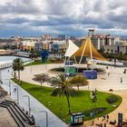 Hauptstadtansicht vom Einkaufscenter Muelle aus