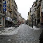 Hauptstraße im Winter