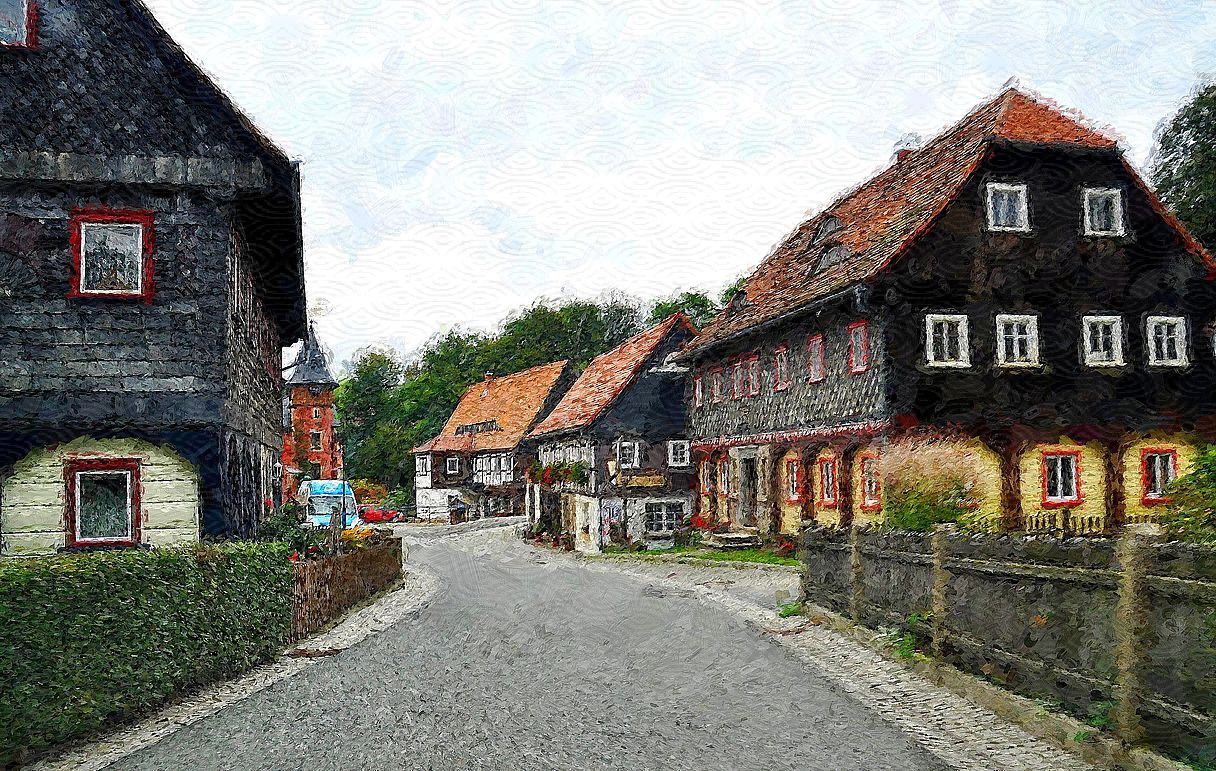 Hauptstraße in Waltersdorf