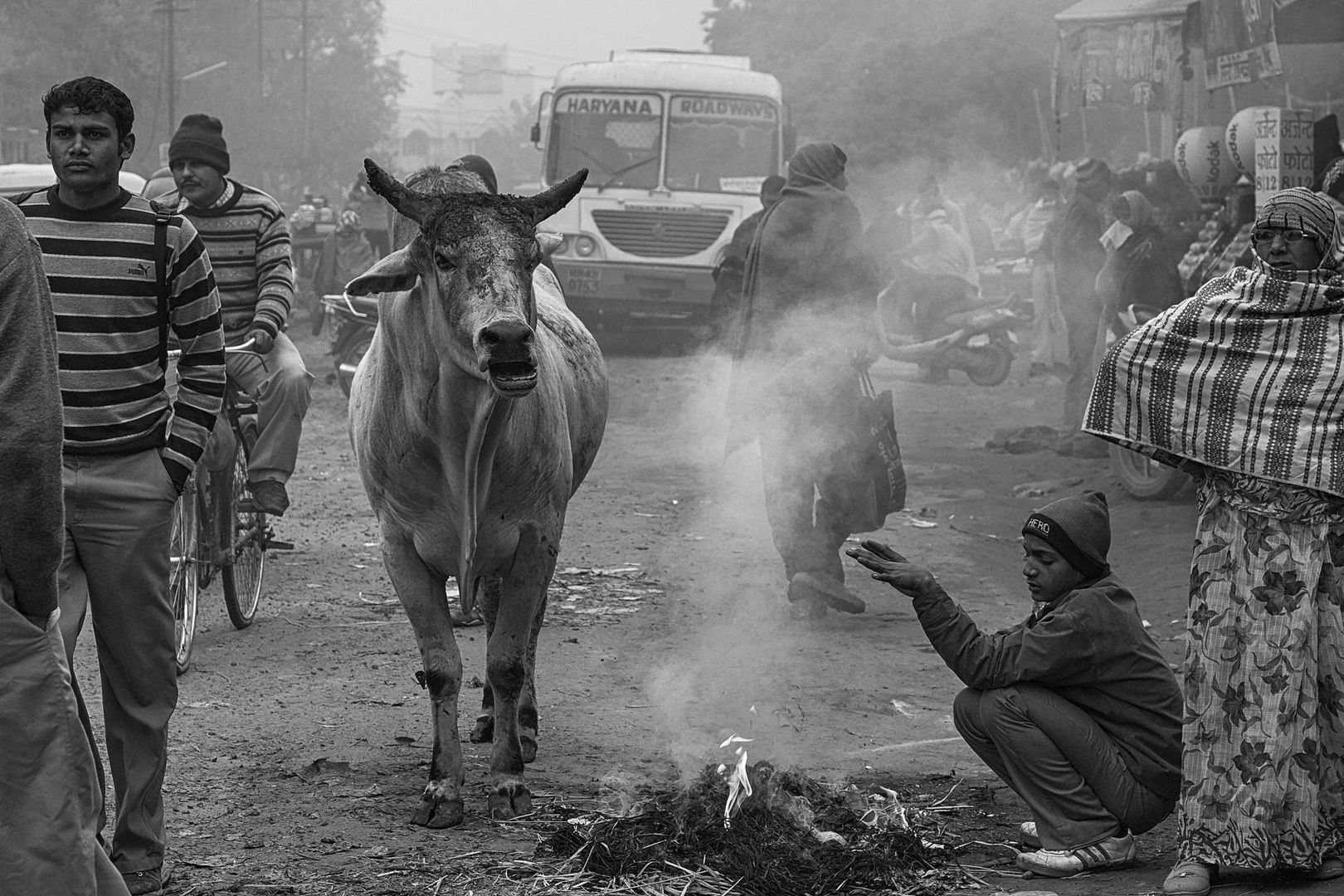 Hauptstraße von Rewari, Indien 2011