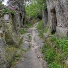 Hauptstraße zu den Höhlenwohnungen in Langenstein