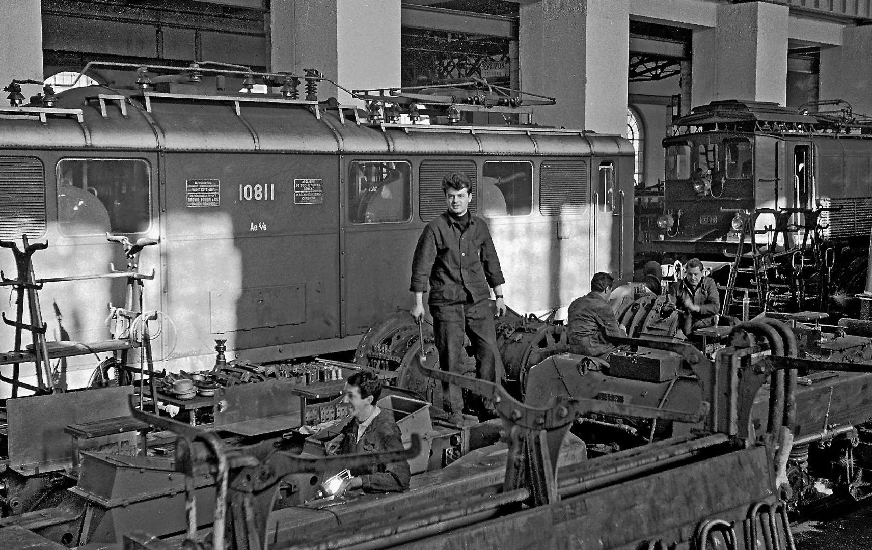 Hauptwerstätte der SBB in Bellinzona  1967 April  