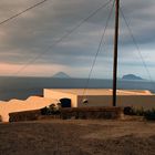 Haus am Meer am Abend