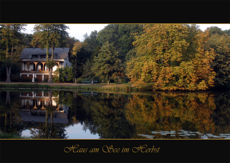 haus am see im herbst