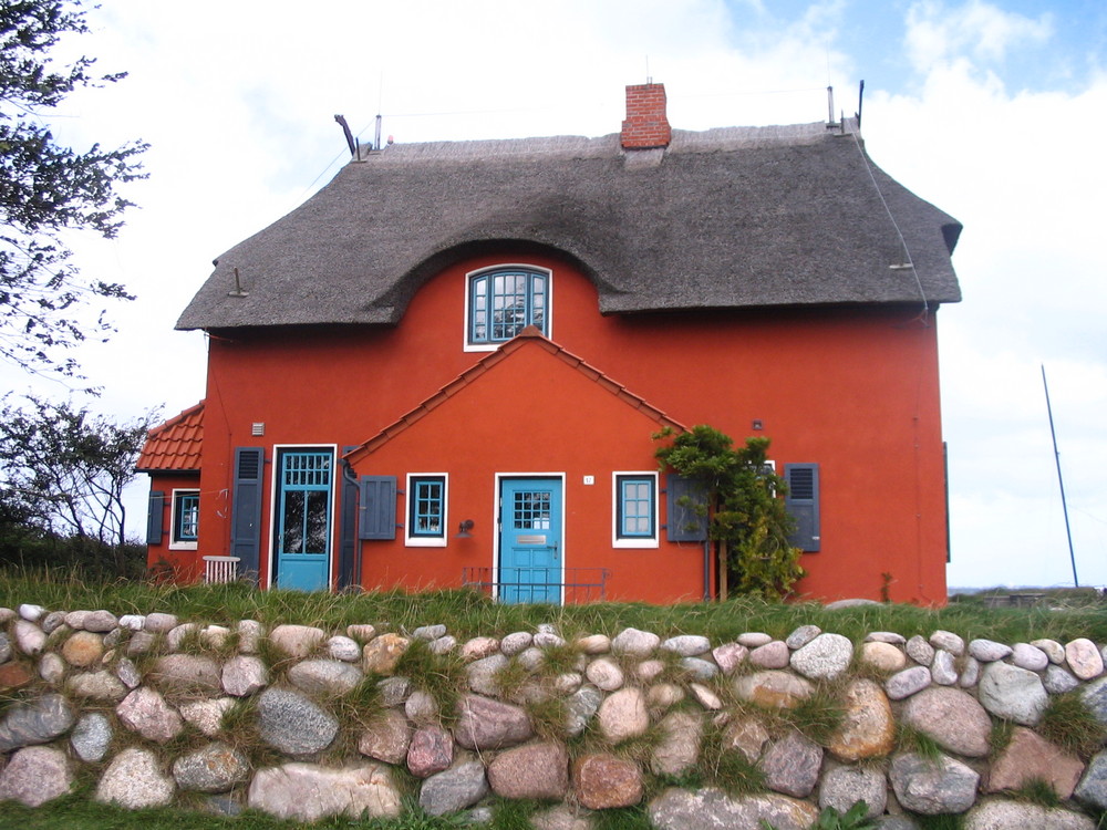 Haus am Strand vor der Insel Fehmarn