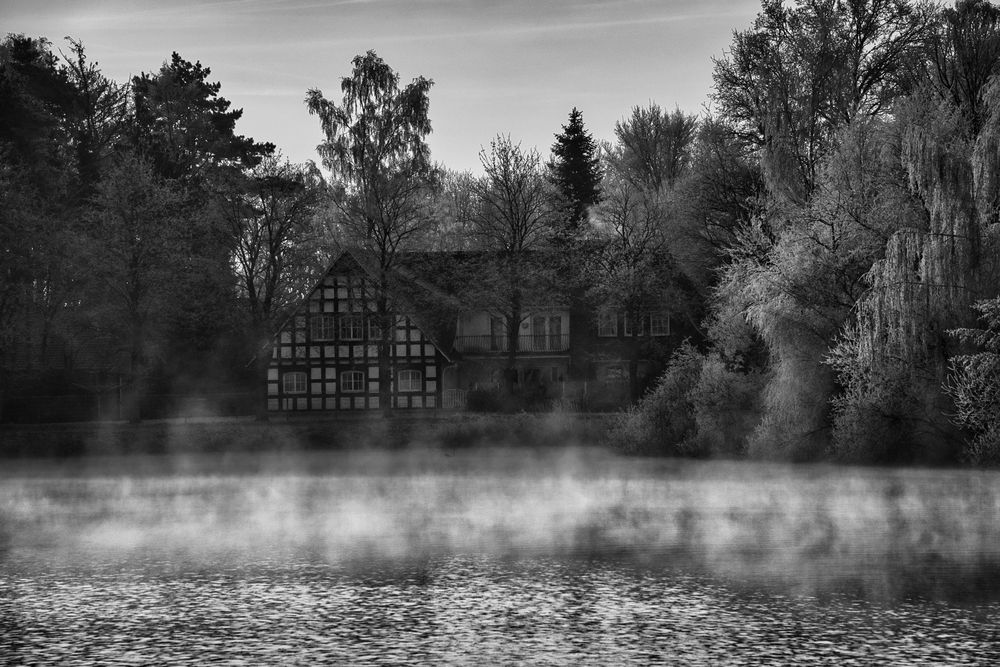 Haus am Teich Foto & Bild architektur, jahreszeiten, winter Bilder