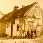 Haus einer armen kinderreichen Familie in der Eifel