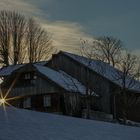 Haus im Abendlicht