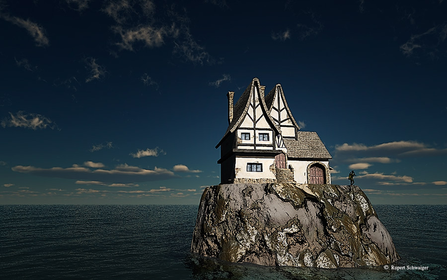 Haus im Meer Foto & Bild | fotomontage, digiart Bilder auf ...