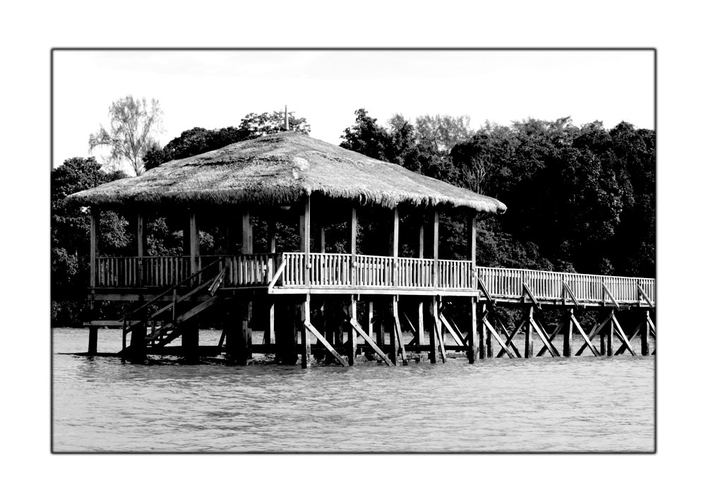 Haus im Meer b/w