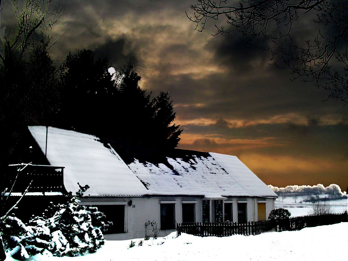 Haus im Schnee