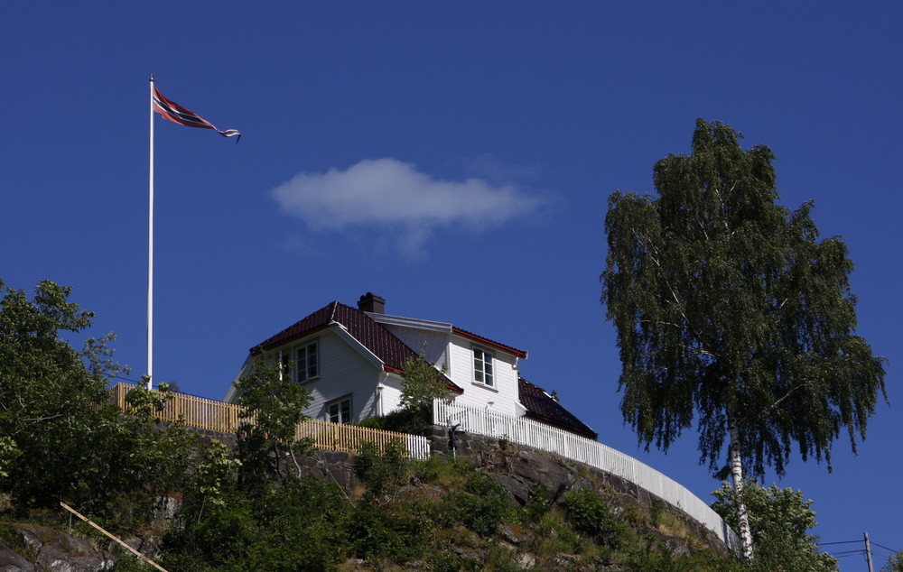 Haus mit Wolke