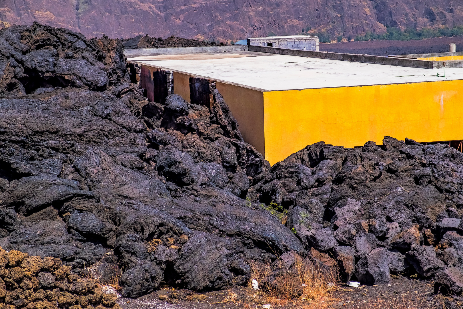 Haus vom Ausbruch des Pico do Fogo