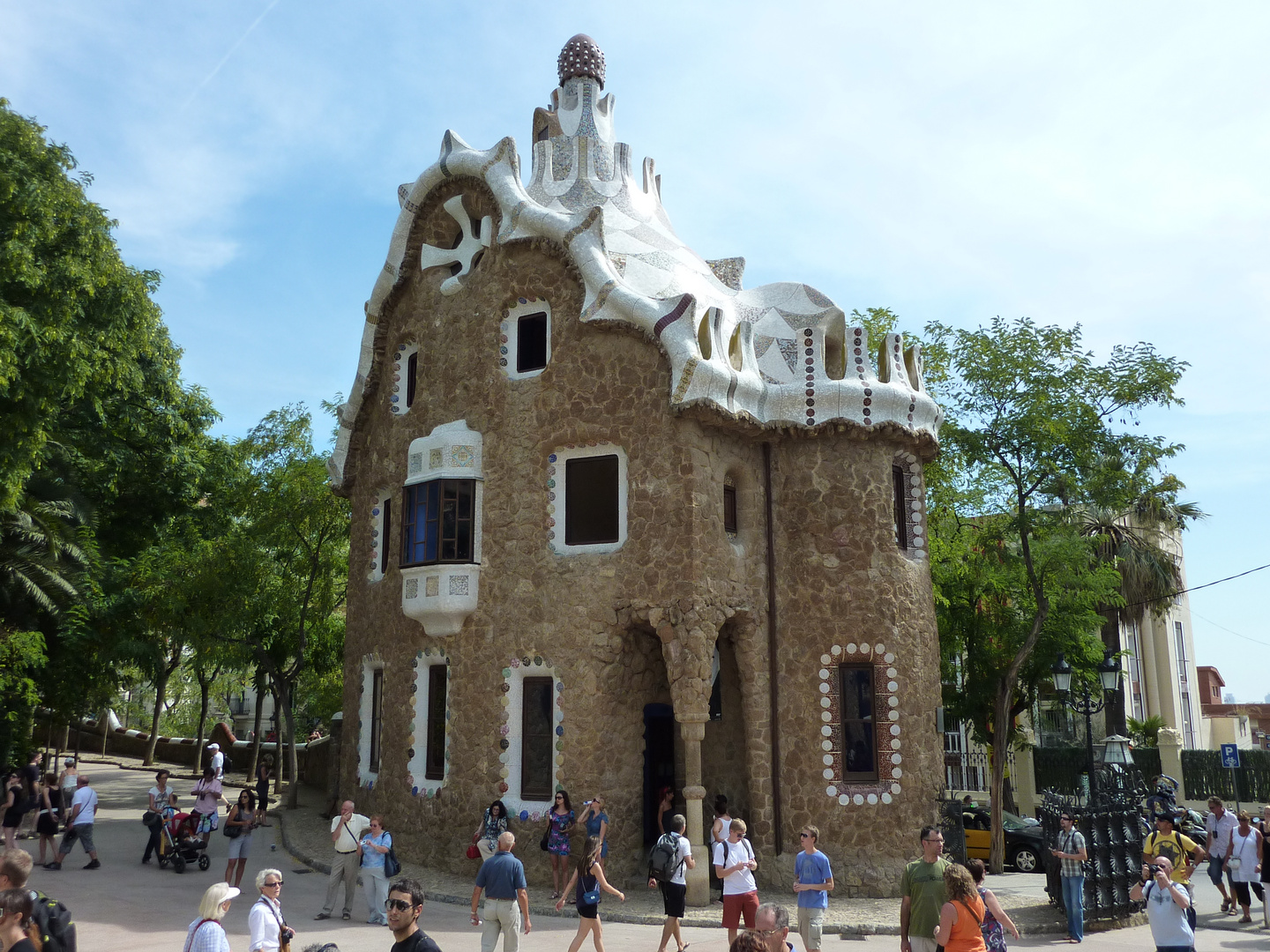 Haus von Gaudi in Barcelona im Park Güell