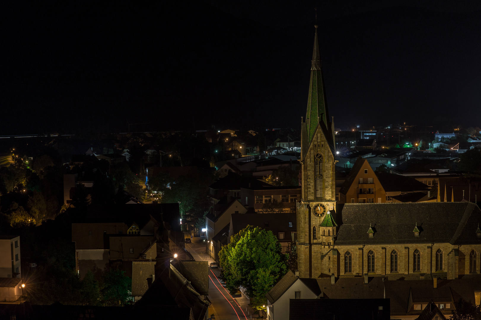 Hausach bei Nacht