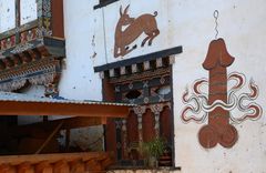 Hausbemalung in Bhutan