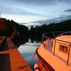 Hausboot auf der Saône bei Mantoche