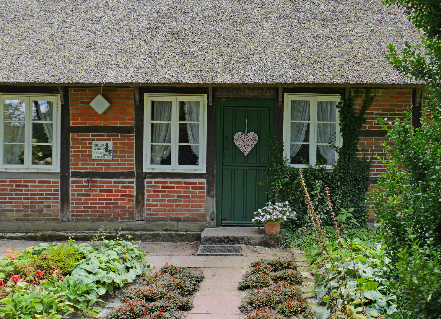 Hauseingang eines Fachwerkhauses in Wilsede