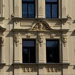 Hausfassade am Marktplatz von Rumburk/Tschechien