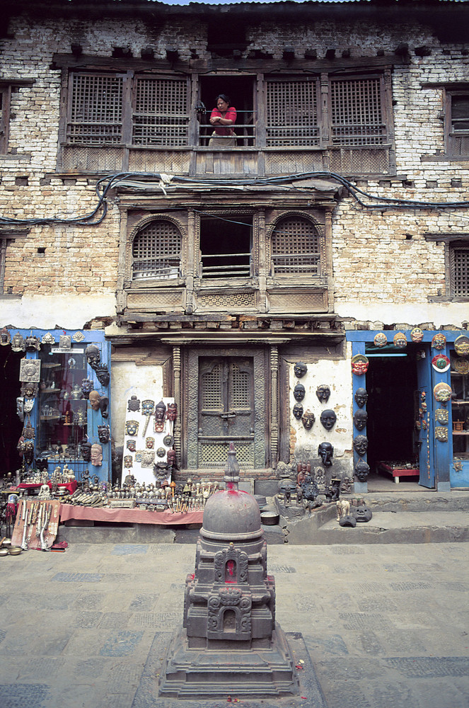 Hausfassade in Kathmandu