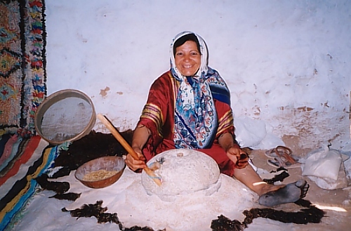 Hausfrau in Tunesien