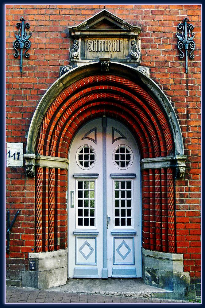 Haustür in der Engelsgrube in Lübeck Foto &amp; Bild