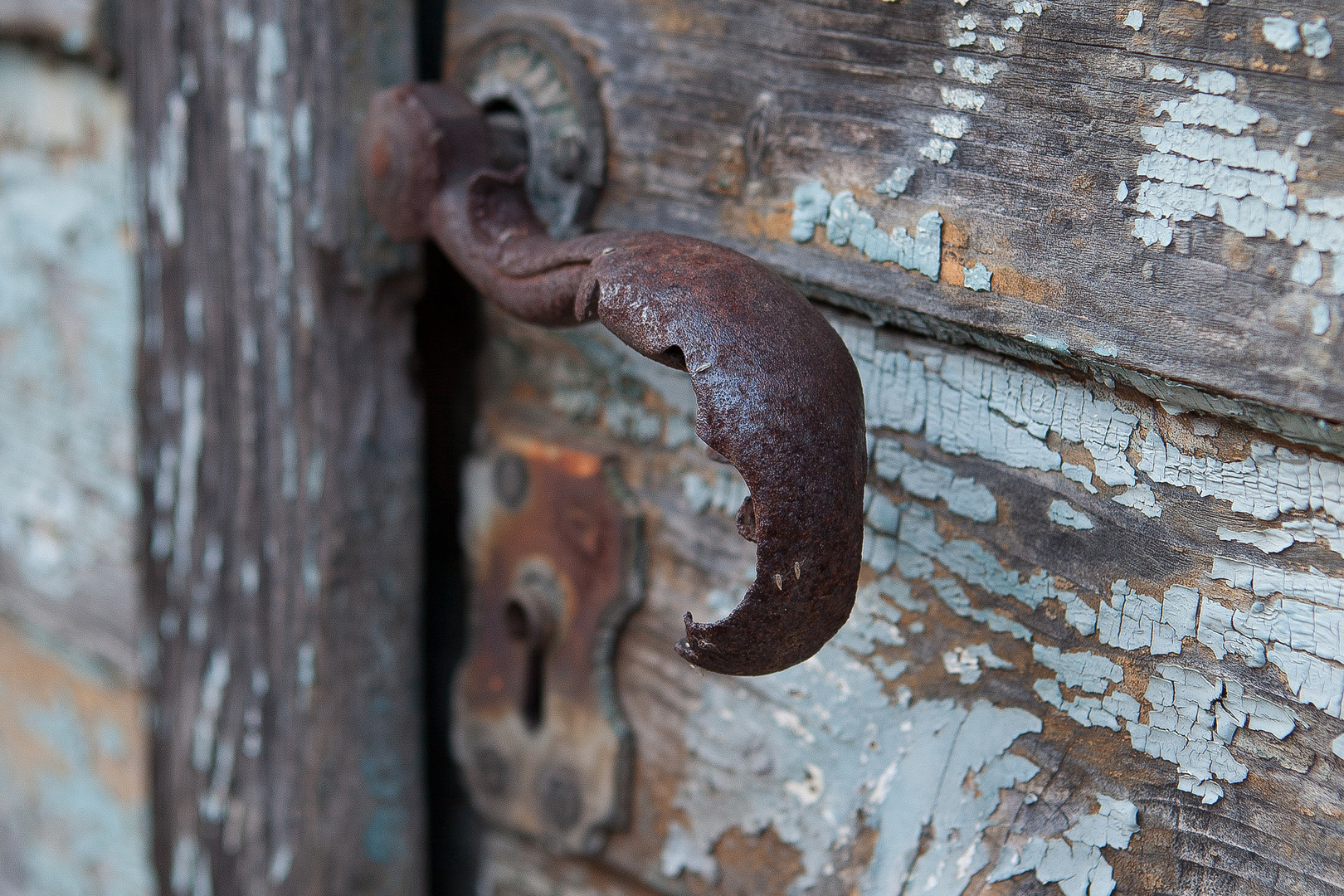 Haustür mit Drücker